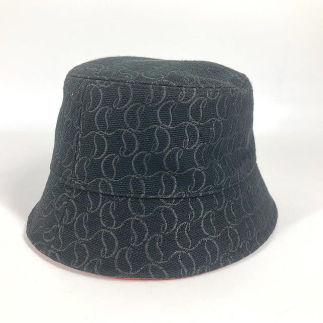 Christian Louboutin Christian Louboutin Logo CL bucket hat bob hat cotton Black/Red Unused - view 4