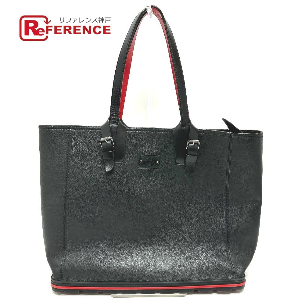 Christian Louboutin Christian Louboutin logo Shoulder bag Tote Bag Leather Black/Red/SilverHardware