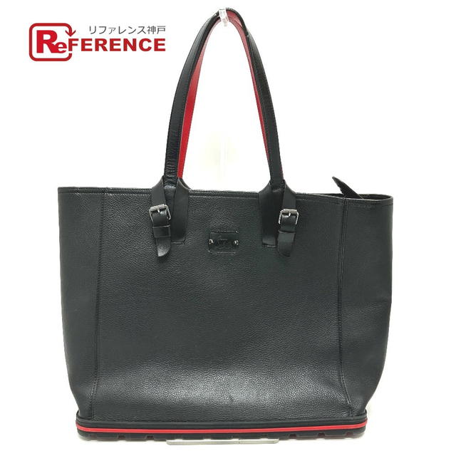 Christian Louboutin Christian Louboutin logo Shoulder bag Tote Bag Leather Black/Red/SilverHardware - view 1
