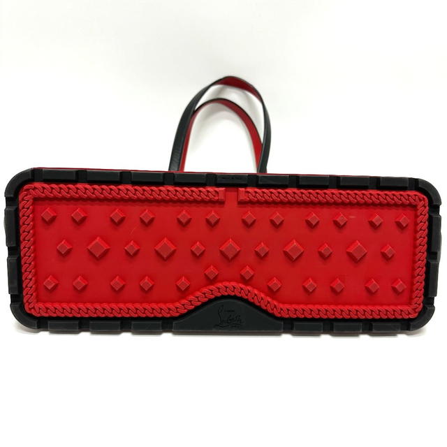 Christian Louboutin Christian Louboutin logo Shoulder bag Tote Bag Leather Black/Red/SilverHardware - view 4