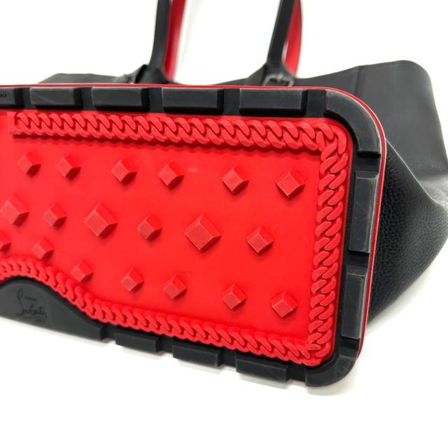 Christian Louboutin Christian Louboutin logo Shoulder bag Tote Bag Leather Black/Red/SilverHardware - view 5
