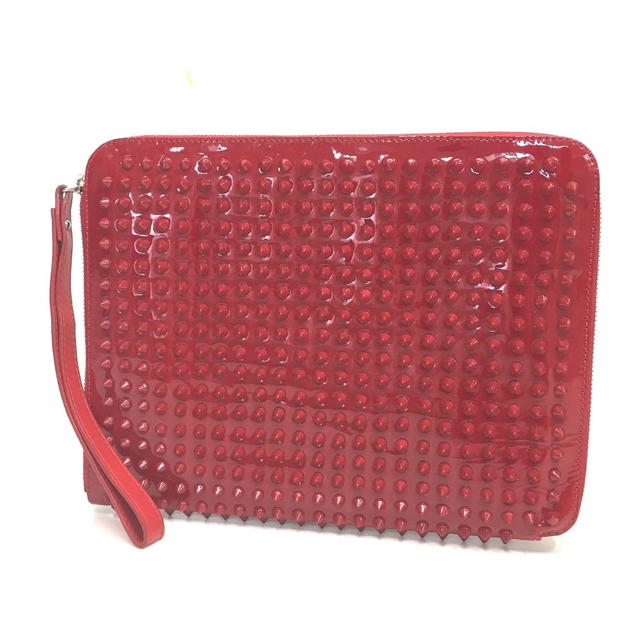 Christian Louboutin CHRISTIAN LOUBOUTIN Spike Studs Clutch Bag iPad Case Red - view 1