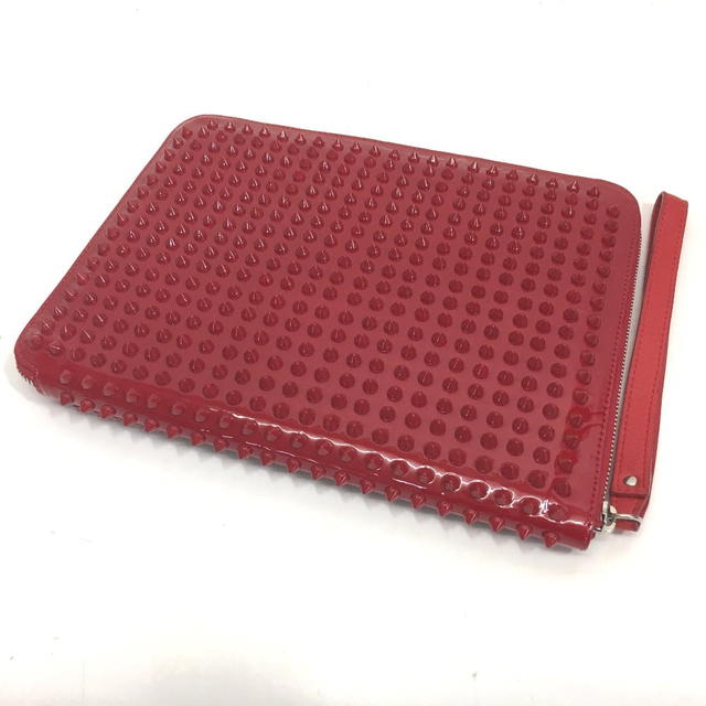 Christian Louboutin CHRISTIAN LOUBOUTIN Spike Studs Clutch Bag iPad Case Red - view 2