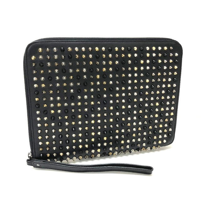 Christian Louboutin CHRISTIAN LOUBOUTIN Spike Studs Leather Zip Around iPad Case - view 1