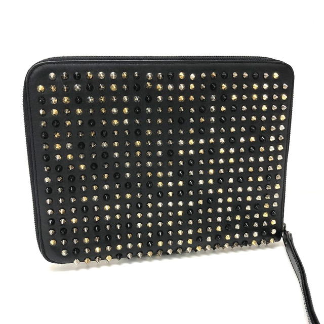 Christian Louboutin CHRISTIAN LOUBOUTIN Spike Studs Leather Zip Around iPad Case - view 2
