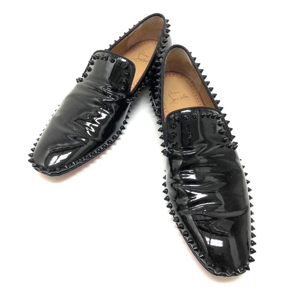 Christian Louboutin CHRISTIAN LOUBOUTIN Studs Shoes Black Patent Leather