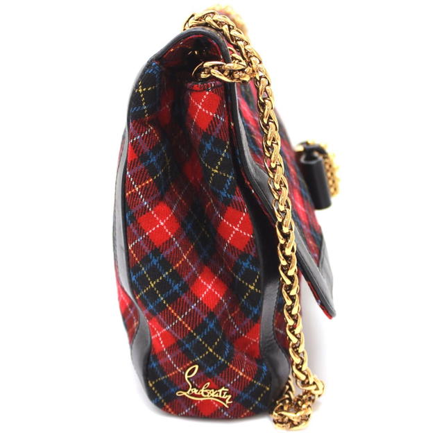 Christian Louboutin CHRISTIAN LOUBOUTIN Sweet Charity Checkered Shoulder Bag Red - view 2