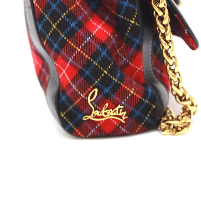 Christian Louboutin CHRISTIAN LOUBOUTIN Sweet Charity Checkered Shoulder Bag Red - view 3