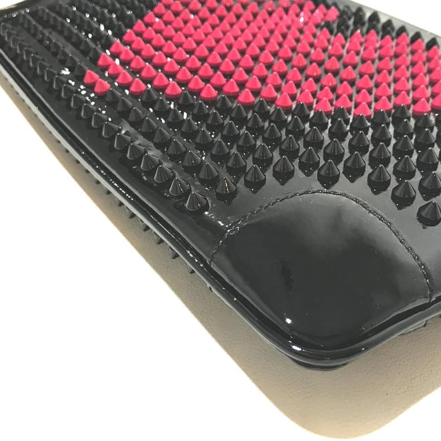 Christian Louboutin CHRISTIAN LOUBOUTIN Valentine Spike Studs Clutch Bag Black/Fuchsia - view 5