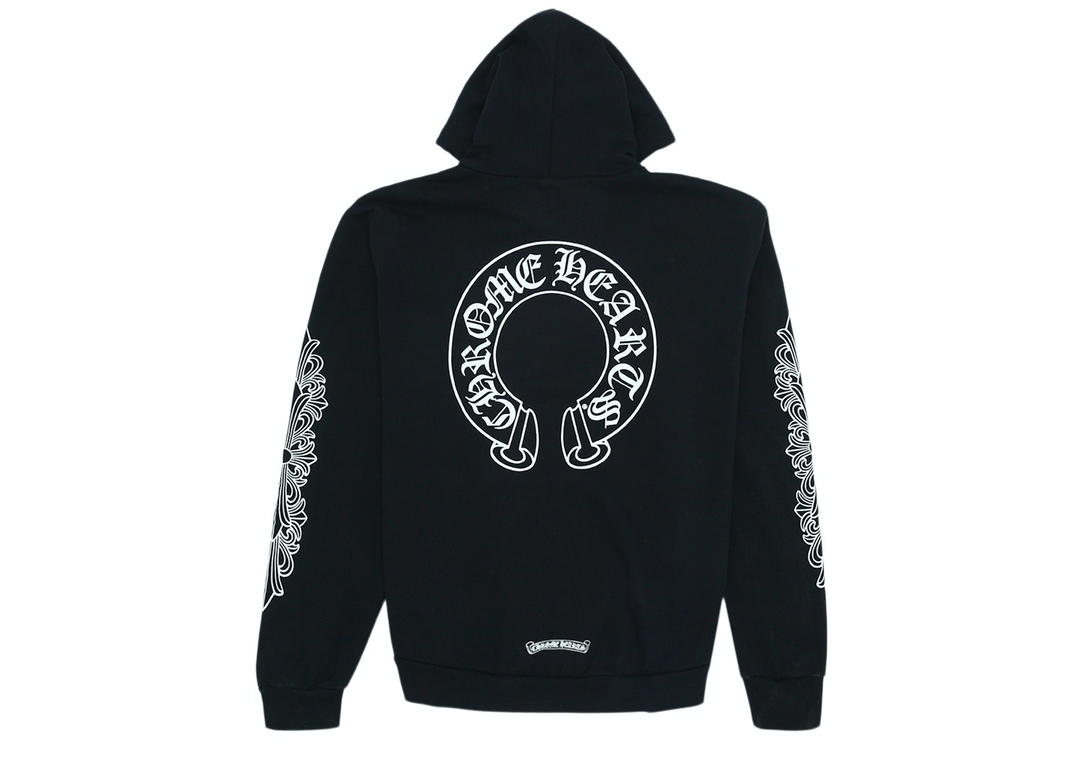 Chrome Hearts Chrome Hearts Horse Shoe Floral Hoodie Black