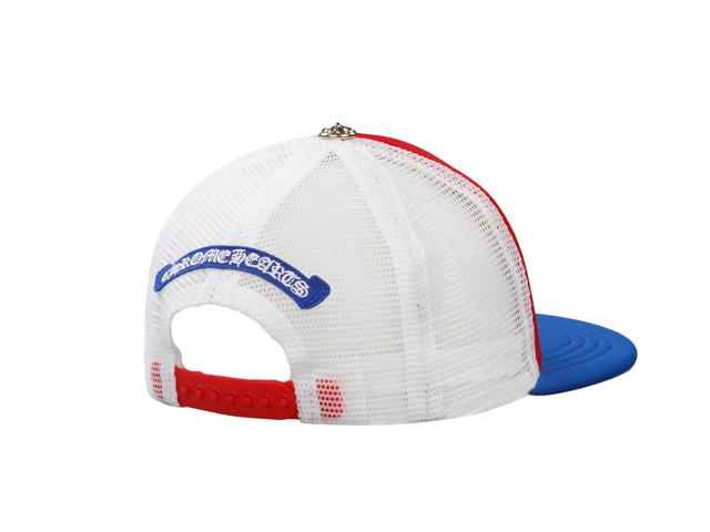 Chrome Hearts Chrome Hearts Cemetery Cross Hollywood Trucker Hat Red White Blue - view 2