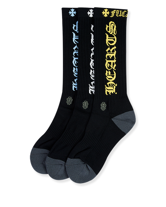 Chrome Hearts Chrome Hearts 3-Pack CH Socks Multicolor/Black - view 2