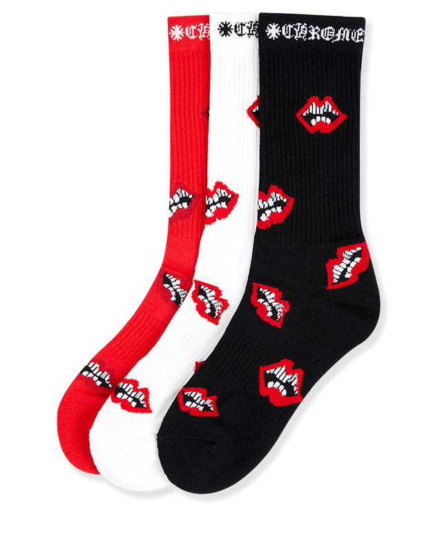 Chrome Hearts Chrome Hearts 3-Pack Chomper Socks Multicolor - view 2