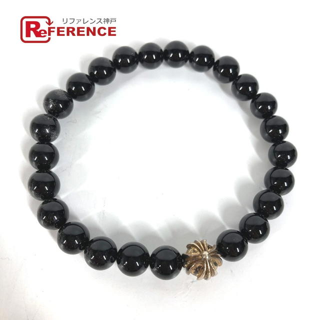 Chrome Hearts CHROME HEARTS 8mm BEAD CH Cross Ball Bead Accessories Bangle Bracelet onyx Black - view 1