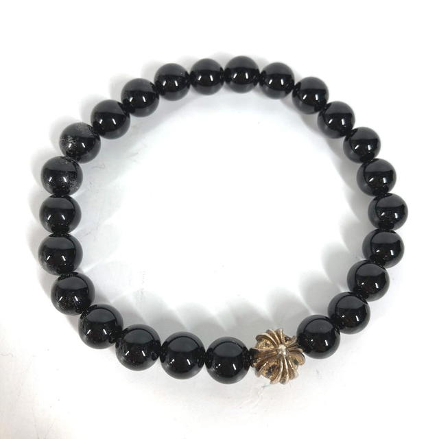 Chrome Hearts CHROME HEARTS 8mm BEAD CH Cross Ball Bead Accessories Bangle Bracelet onyx Black - view 2