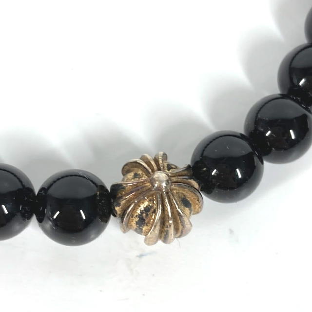 Chrome Hearts CHROME HEARTS 8mm BEAD CH Cross Ball Bead Accessories Bangle Bracelet onyx Black - view 3
