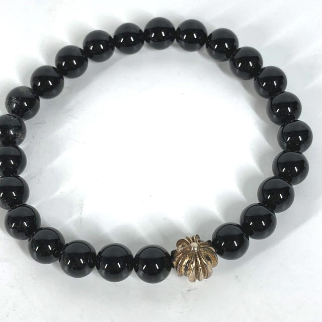 Chrome Hearts CHROME HEARTS 8mm BEAD CH Cross Ball Bead Accessories Bangle Bracelet onyx Black - view 4