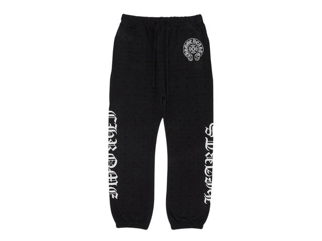 Chrome Hearts Chrome Hearts All Over Monogram Horseshoe Logo Sweatpants Black - view 1