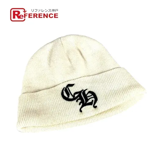 Buy CHROME HEARTS Bicolor CH logo beanie hat knit hat knit cap Knit hat at Sasom – Authentic and Ready to Ship