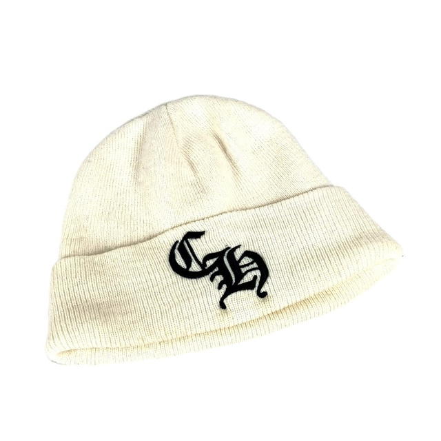 Chrome Hearts CHROME HEARTS Bicolor CH logo beanie hat knit hat knit cap Knit hat - view 2