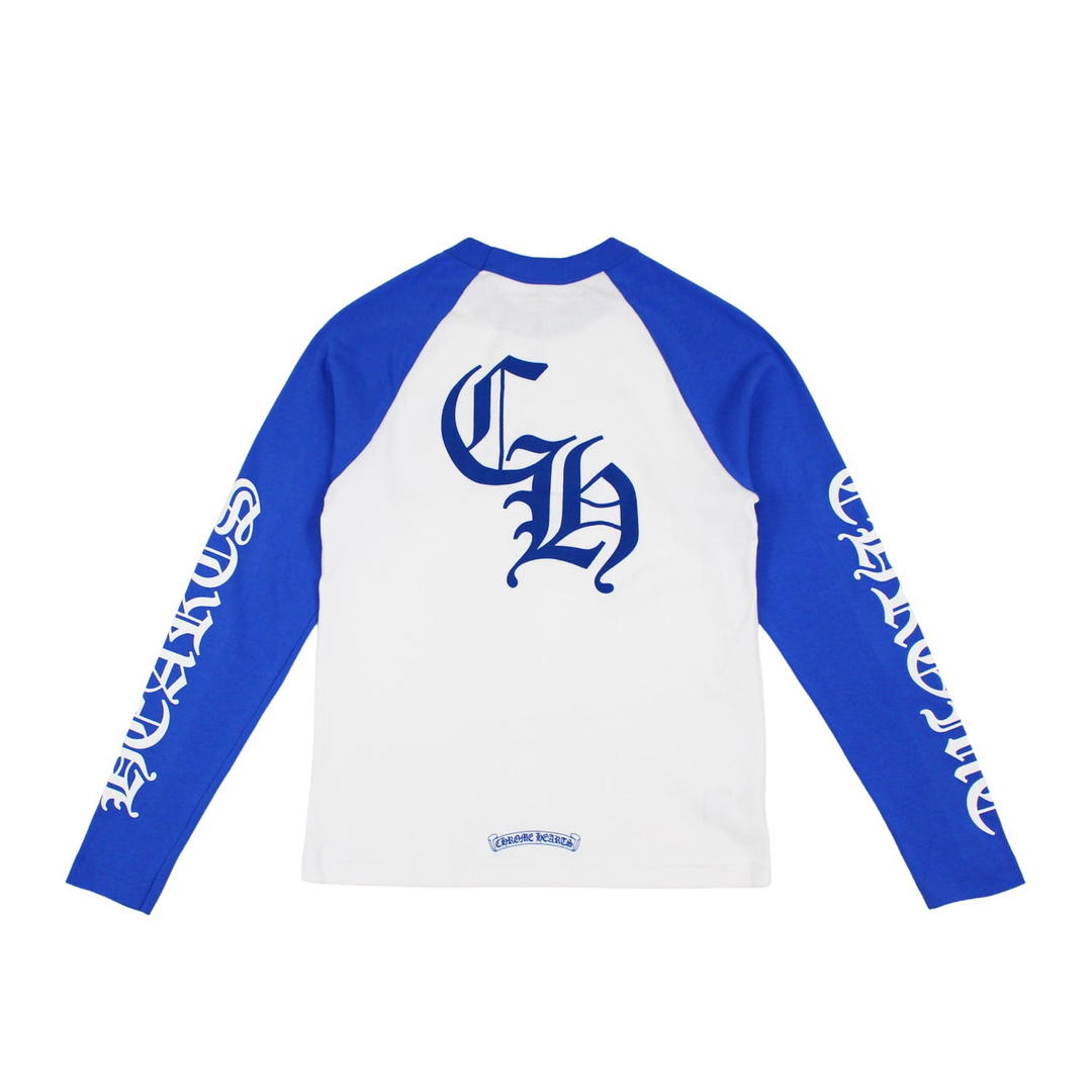 Chrome Hearts Chrome Hearts CH Baseball Shirt White/Blue