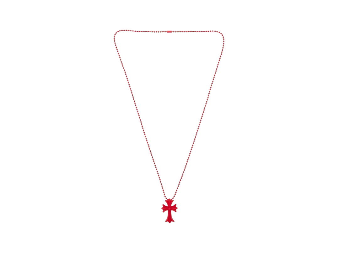 Chrome Hearts Chrome Hearts Ch Cross Small Silicone Pendant Necklace Red