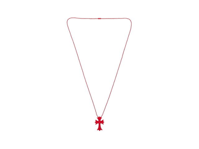 Chrome Hearts Chrome Hearts Ch Cross Small Silicone Pendant Necklace Red - view 1