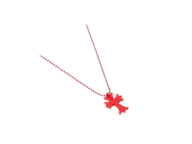 Chrome Hearts Chrome Hearts Ch Cross Small Silicone Pendant Necklace Red - view 2