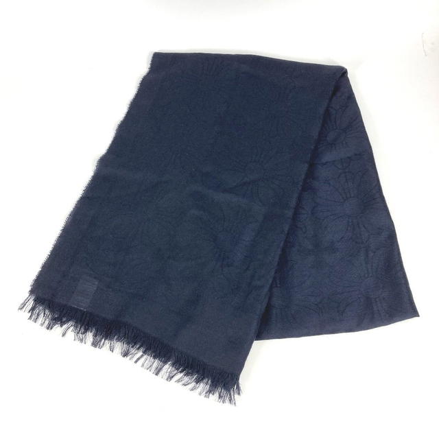 Chrome Hearts CHROME HEARTS CHPlus Large Stole/Shawl Scarf with Fringe Cashmere Navy - view 3