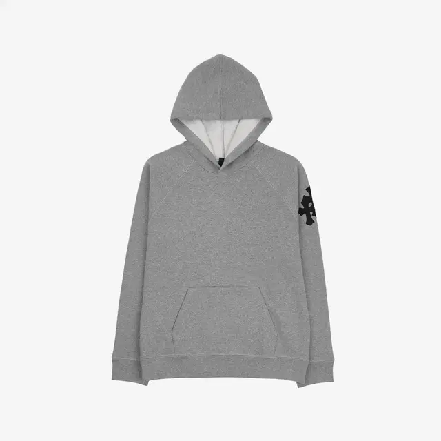 Chrome Hearts Chrome Hearts Cross Leather Patch Hoodie Grey - view 1