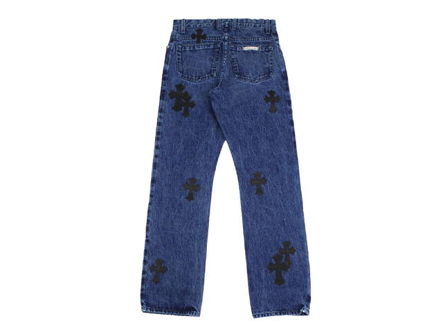 Chrome Hearts Chrome Hearts Cross Leather Patches Jeans - view 2