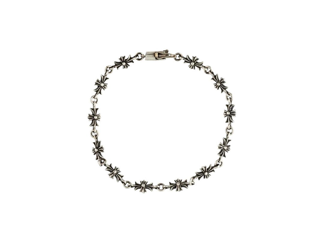 Chrome Hearts Chrome Hearts Cross Link Bracelet In Sterling Silver