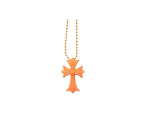 Buy Chrome Hearts Cross Necklace In Silicone Orange at Sasom – Authentic and Ready to Ship