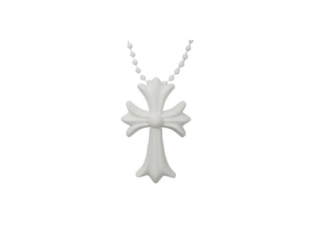 Chrome Hearts Chrome Hearts Cross Necklace In Silicone White - view 1