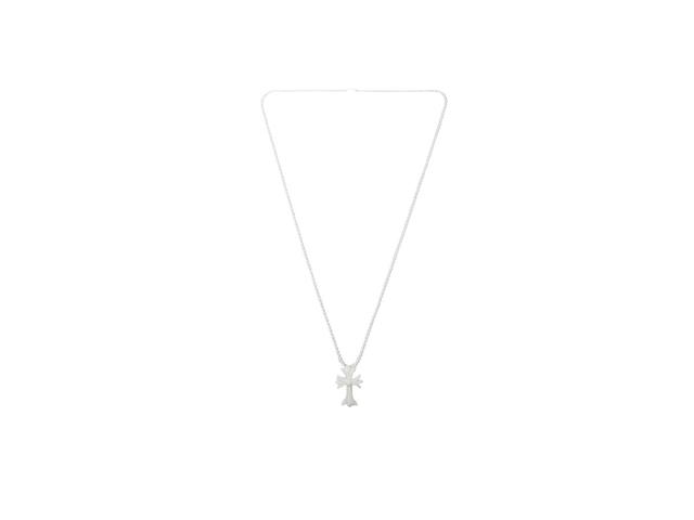Chrome Hearts Chrome Hearts Cross Necklace In Silicone White - view 2