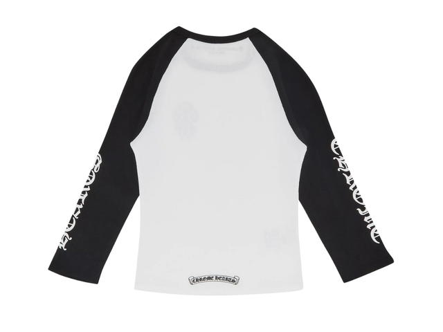 Chrome Hearts Chrome Hearts Dagger Long Sleeve Baseball 3/4 Shirt White Black - view 2