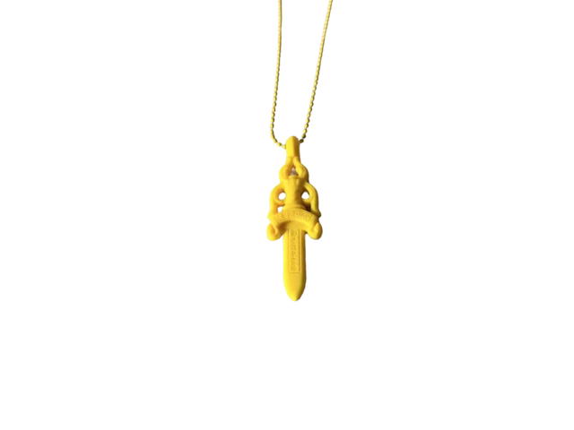Chrome Hearts Chrome Hearts Dagger Pendant Silicone Necklace Yellow - view 1