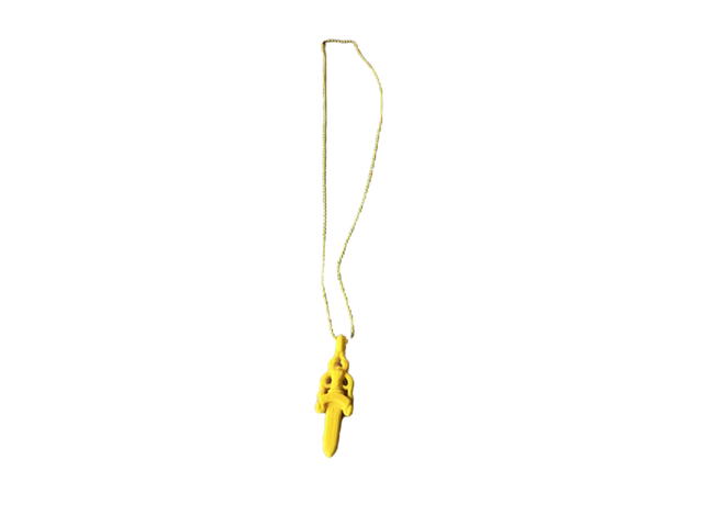 Chrome Hearts Chrome Hearts Dagger Pendant Silicone Necklace Yellow - view 3