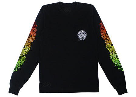 Chrome Hearts Chrome Hearts Floral Sleeve Gradient L/S T-shirt Black
