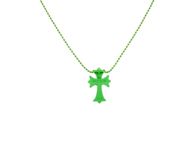 Chrome Hearts Chrome Hearts Green Resin Cross Pendant Ball Chain - view 2