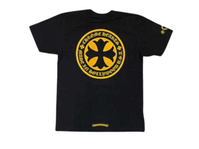 Chrome Hearts Chrome Hearts Hollywood Yellow Plus Cross Tee Black - view 2