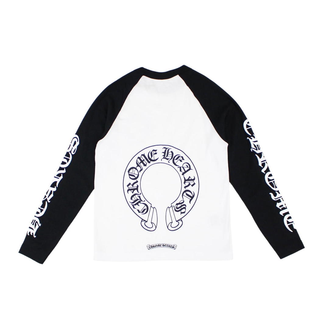 Chrome Hearts Chrome Hearts Horseshoe Baseball Shirt White/Black