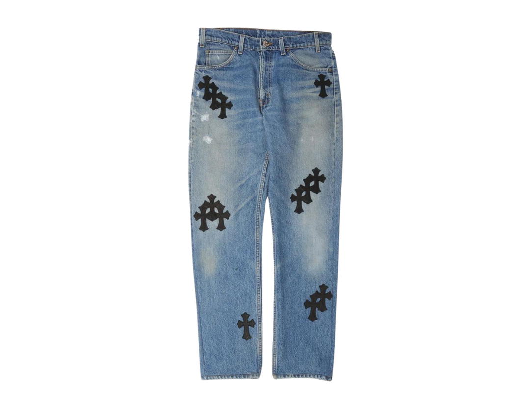 Chrome Hearts Chrome Hearts Levi's Cross Patch Jeans Blue Black
