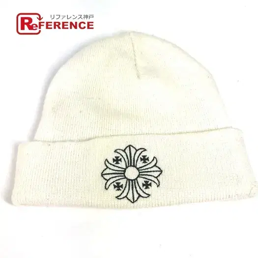 Buy CHROME HEARTS logo beanie hat knit hat knit cap Knit hat acrylic White/Black at Sasom – Authentic and Ready to Ship