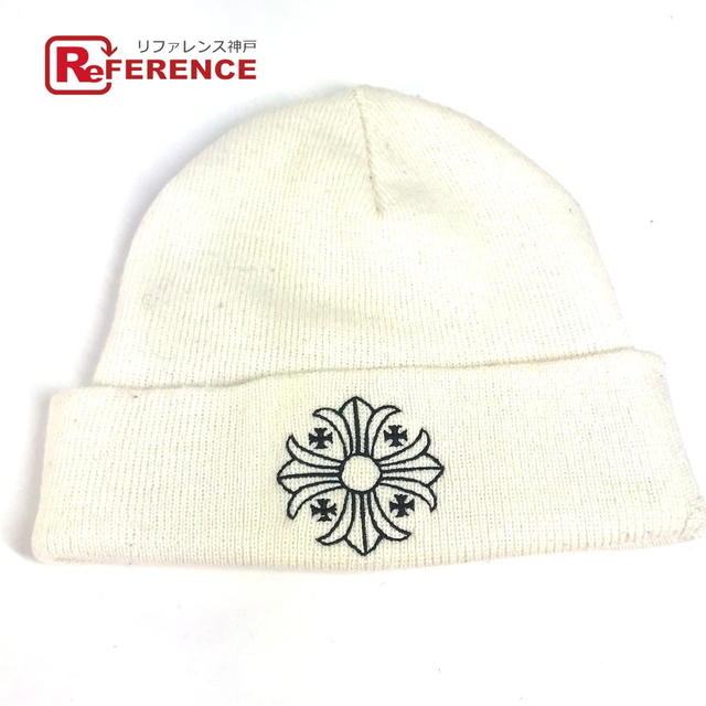 Chrome Hearts CHROME HEARTS logo beanie hat knit hat knit cap Knit hat acrylic White/Black - view 1
