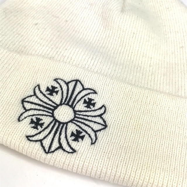 Chrome Hearts CHROME HEARTS logo beanie hat knit hat knit cap Knit hat acrylic White/Black - view 5
