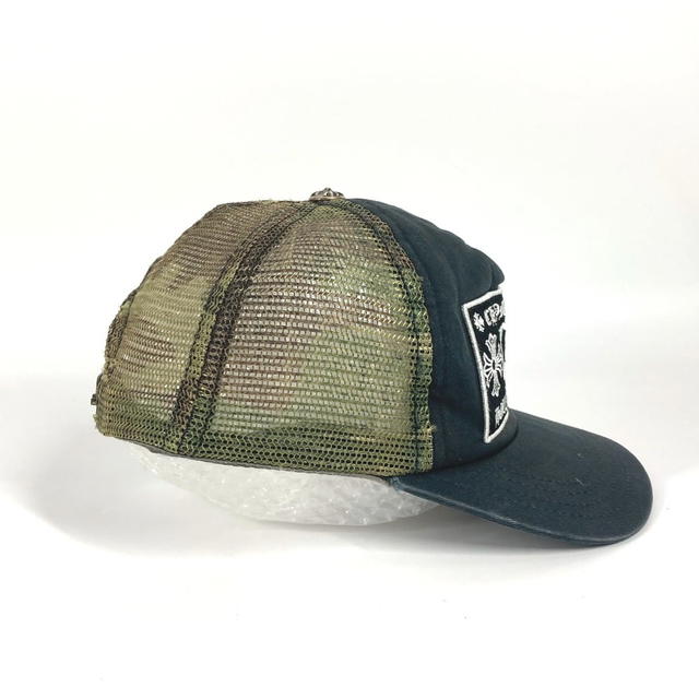 Chrome Hearts CHROME HEARTS logo camouflage mesh hat cap baseball cap cotton Green/Black - view 5