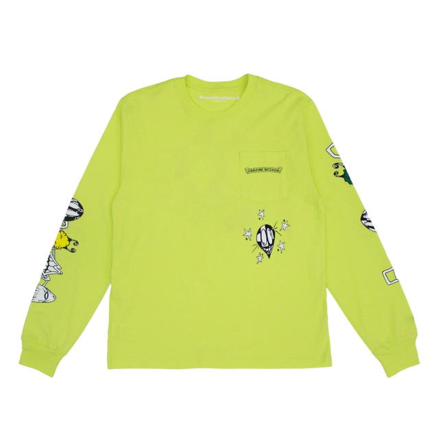 Chrome Hearts Chrome Hearts Matty Boy Link L/S T-shirt Lime Green - view 2