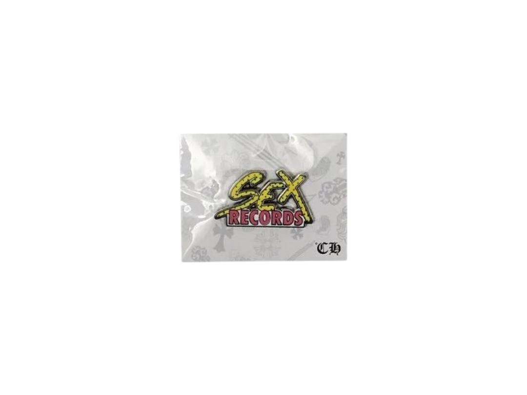 Chrome Hearts Chrome Hearts Matty Boy Sex Records Logo Pin Yellow Pink