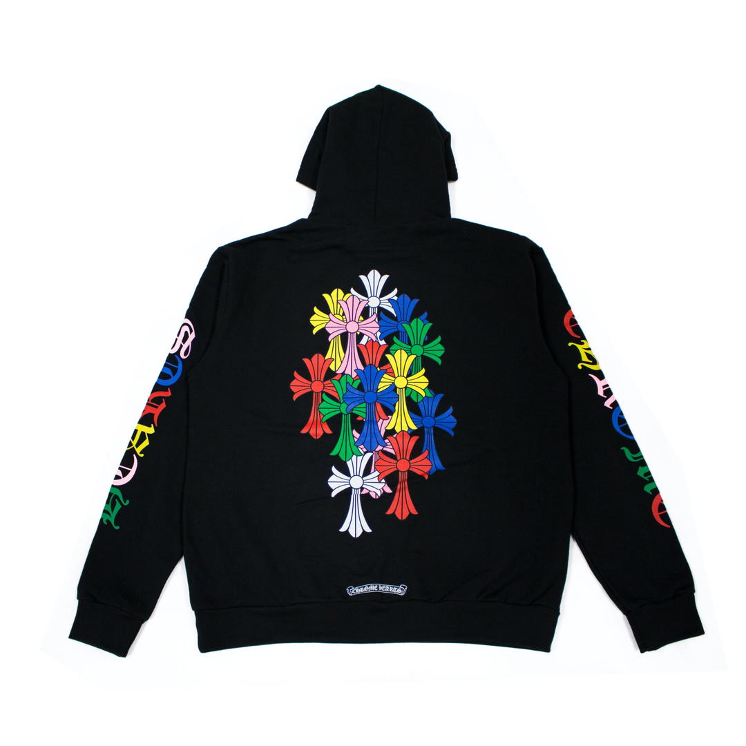Chrome Hearts Chrome Hearts Multi Color Cross Cemetery Hoodie Black